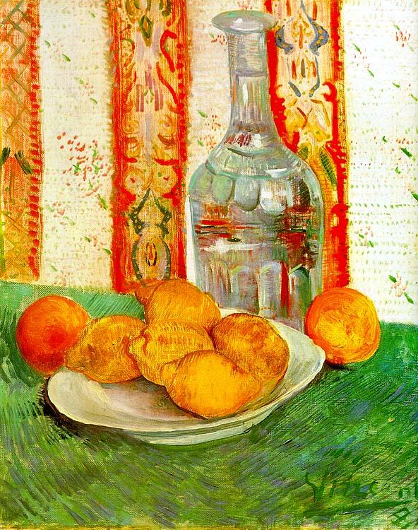 Vincent Van Gogh Still Life with Decanter and Lemons on a Plate China oil painting art